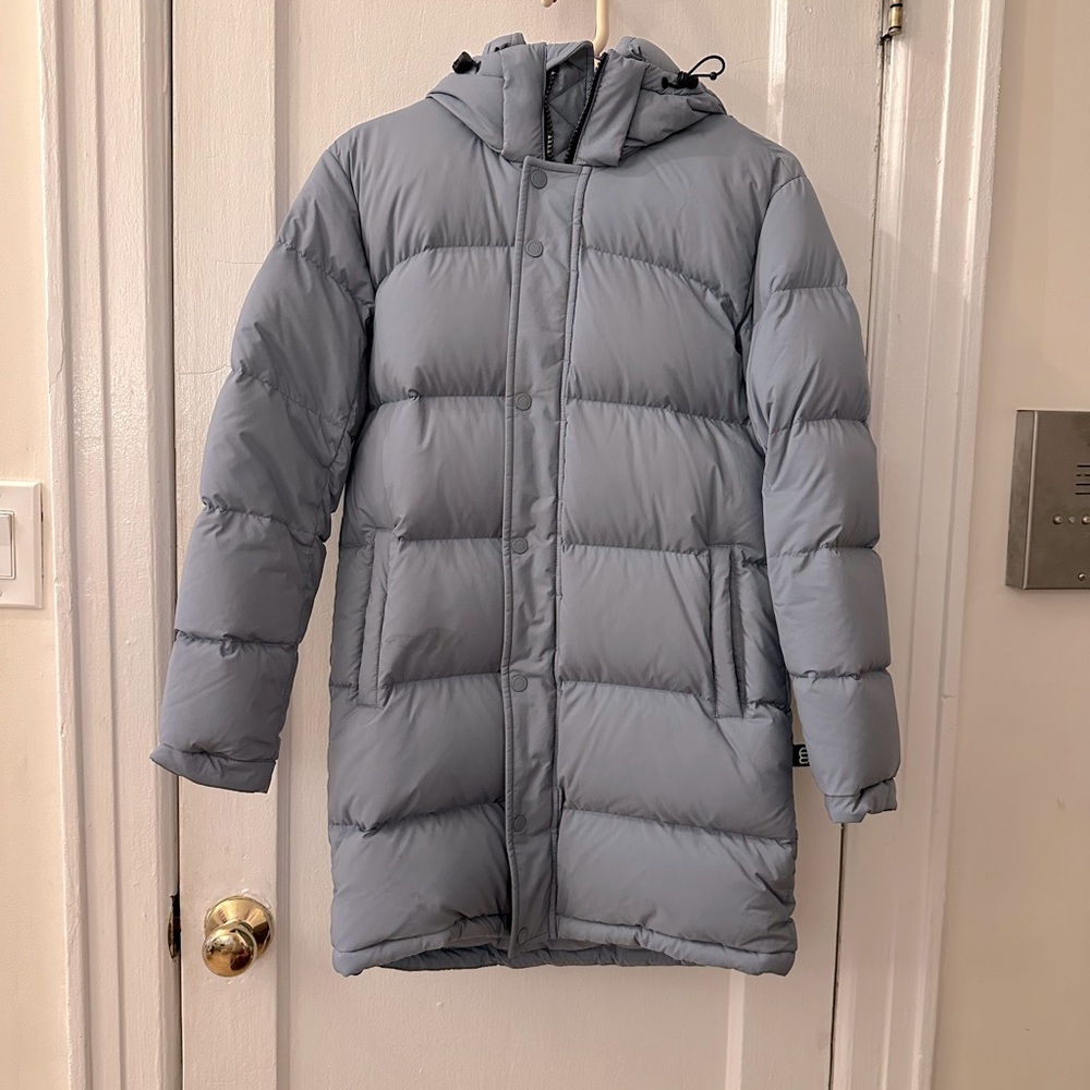 Slab blue aritzia super puff mid length